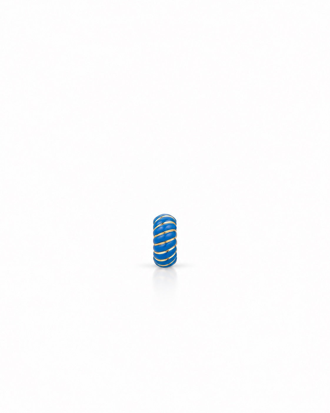 WAVE blue enamel big bead