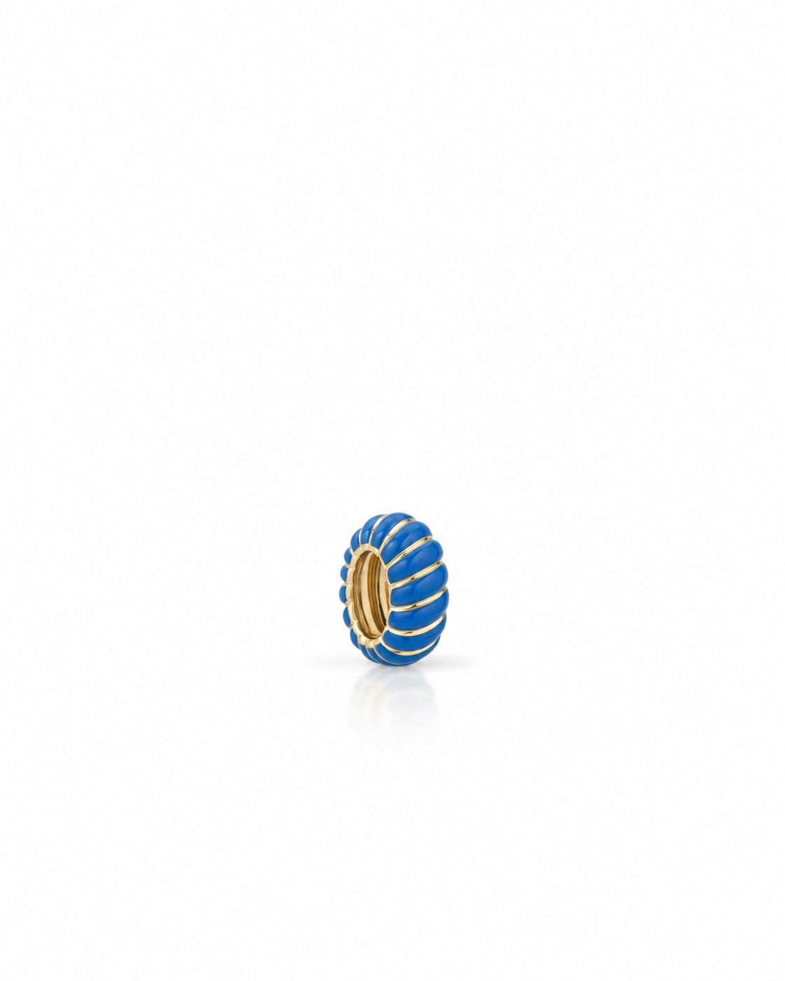 WAVE blue enamel big bead