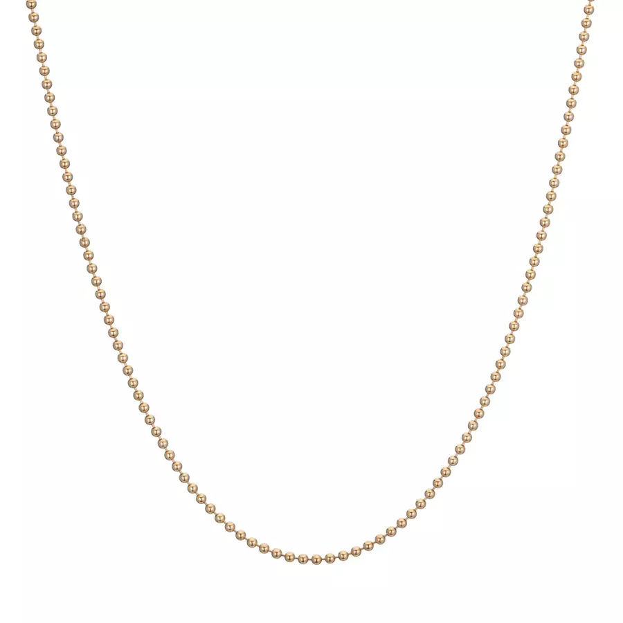 1MM DIAMOND CUT BEAD 14-carat gold chain