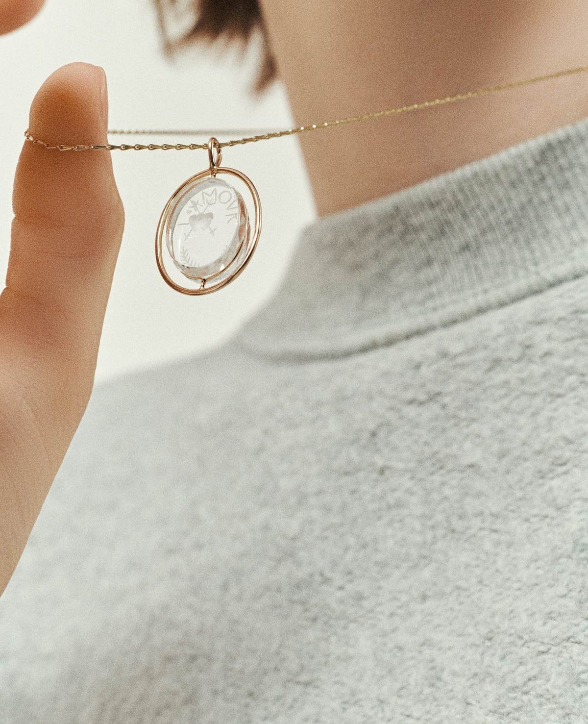 L'AMOUR No1 gold & crystal necklace